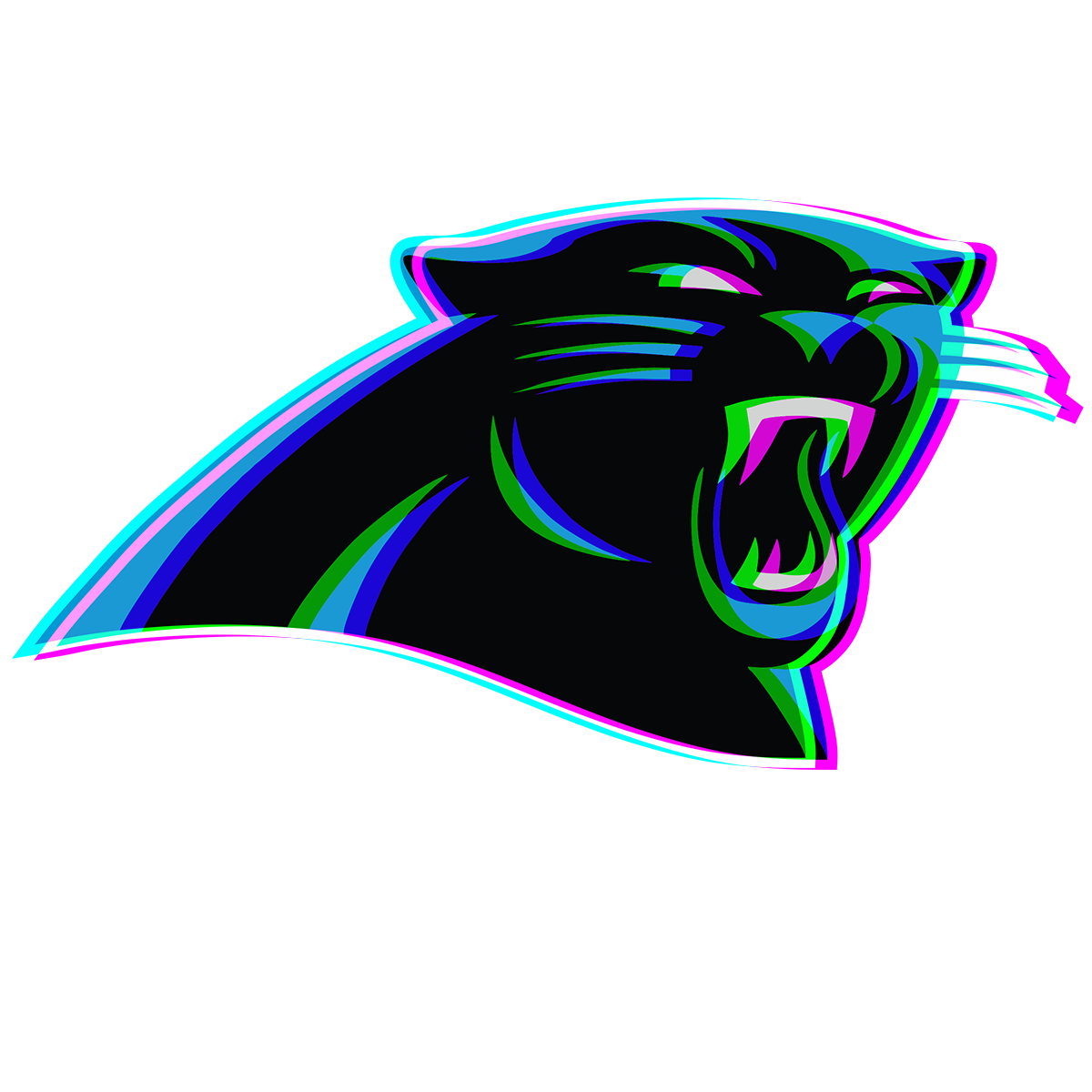 Phantom Carolina Panthers logo decal supplier